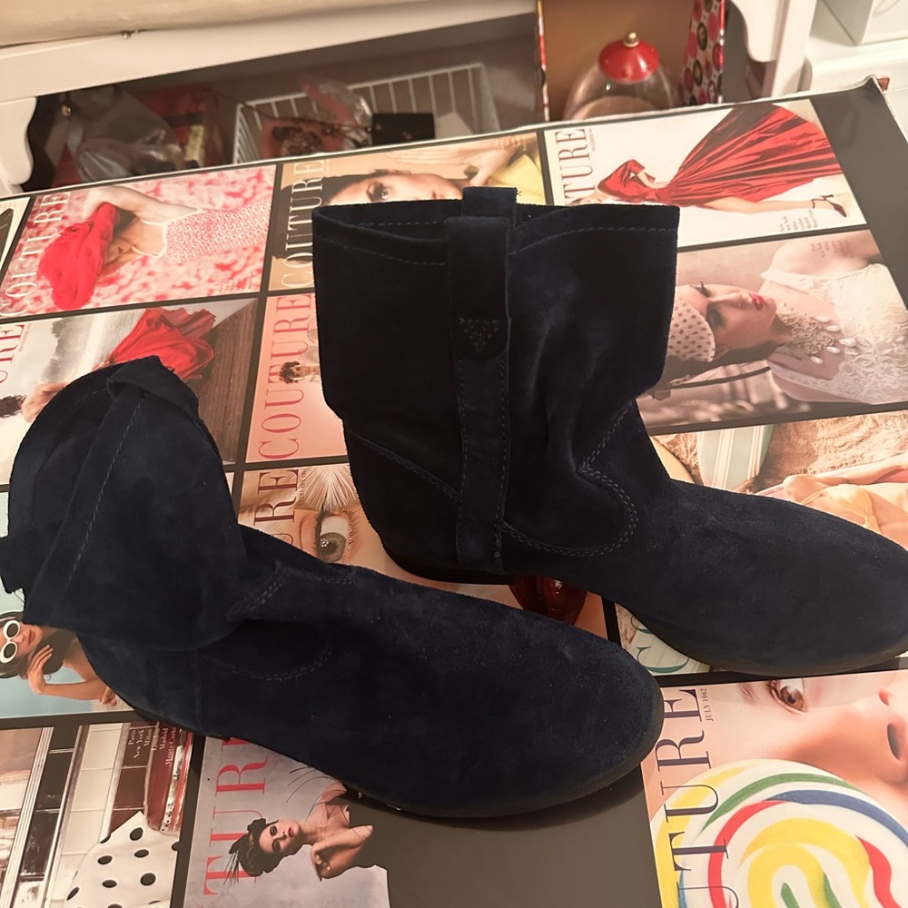 Vince Camuto Ankle Boots Dark Blue Suede